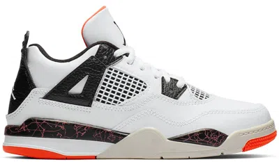 Pre-owned Jordan 4 Retro Flight Nostalgia Sneakers In White/black/bright Crimson