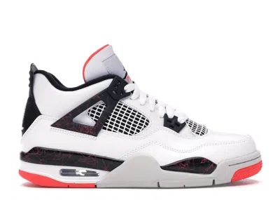 Pre-owned Jordan 4 Retro Flight Nostalgia Sneakers In White/black/bright Crimson