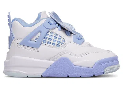 Pre-owned Jordan 4 Retro Forget Me Not Sneakers In White/aluminum/blue Tint