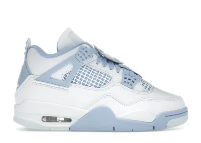Pre-owned Jordan 4 Retro Forget Me Not (women's) Sneakers In White/aluminum/blue Tint