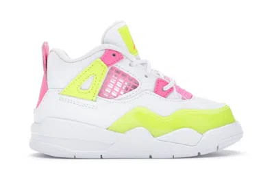 Pre-owned Jordan 4 Retro Lemon Pink Sneakers In White/lemon Venom/pink Blast In Multi
