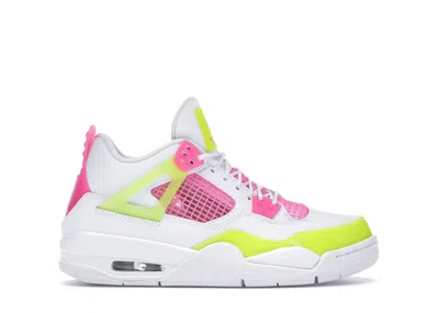 Pre-owned Jordan 4 Retro Lemon Pink Sneakers In White/lemon Venom/pink Blast