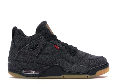 Pre-owned Jordan 4 Retro Levi's (blank Tag) Sneakers In Black