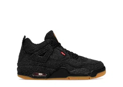 Pre-owned Jordan 4 Retro Levi's (levi's Tag) Sneakers In Black