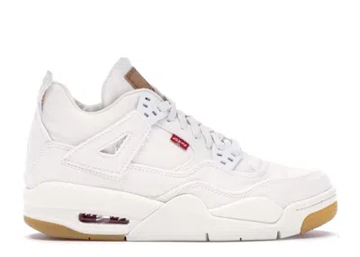 Pre-owned Jordan 4 Retro Levi's (levi's Tag) Sneakers In White