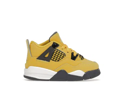 Pre-owned Jordan 4 Retro Lightning (2021) Sneakers In Tour Yellow/white/dark Blue Grey