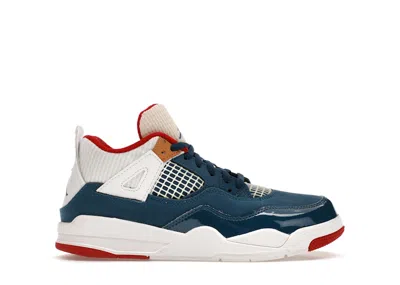 Pre-owned Jordan 4 Retro Messy Room Sneakers In French Blue/white/gym Red