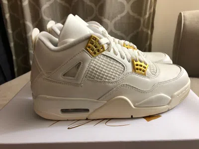 Pre-owned Jordan 4 Retro Metallic Gold (womens) Aq9129170