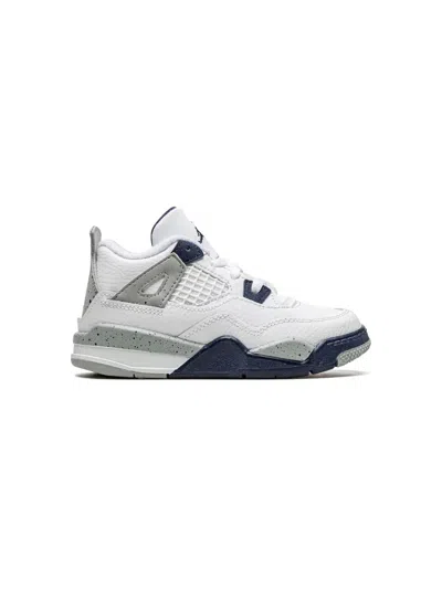 Jordan Babies'  4 Retro "midnight Navy" Sneakers In White