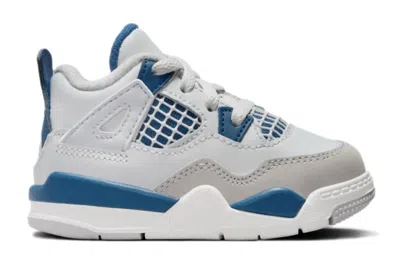 Pre-owned Jordan 4 Retro Military Blue (2024) (td) In Off-white/military Blue/neutral Grey