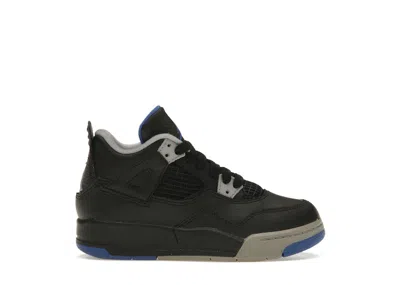 Pre-owned Jordan 4 Retro Motorsports Alternate Sneakers In Black/game Royal/matte Silver