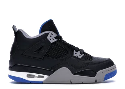 Pre-owned Jordan 4 Retro Motorsports Alternate Sneakers In Black/soar/matte Silver