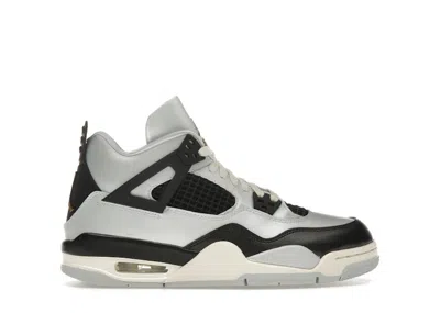 Pre-owned Jordan 4 Retro Platinum Gold Sneakers In Pure Platinum/metallic Gold/black In Multi