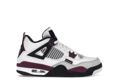 Pre-owned Jordan 4 Retro Psg Paris Saintgermain Sneakers In White/bordeaux/neutral Grey In Multi