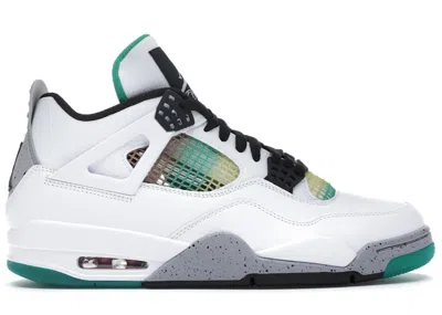 Pre-owned Jordan 4 Retro Rasta (women's) Sneakers In White/university Red/lucid Green