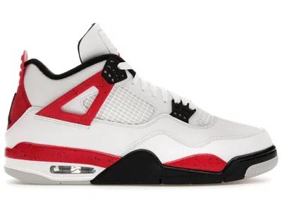 Pre-owned Jordan 4 Retro Red Cement Sneakers In White/fire Red/black In Multi