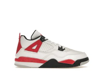 Pre-owned Jordan 4 Retro Red Cement Sneakers In White/fire Red/black In Multi