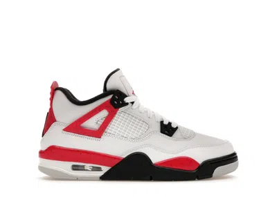 Pre-owned Jordan 4 Retro Red Cement Sneakers In White/fire Red/black In Multi