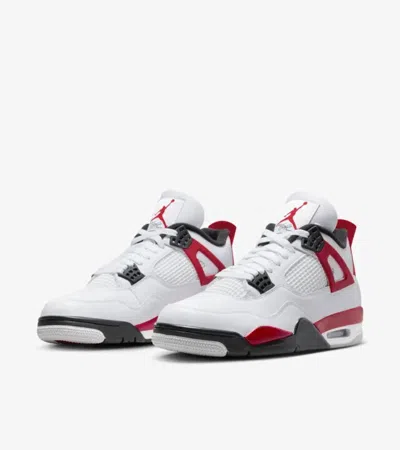Pre-owned Jordan 4 Retro Red Cement In White
