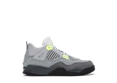 Pre-owned Jordan 4 Retro Se 95 Neon Sneakers In Cool Grey/volt/wolf Grey