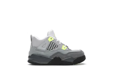 Pre-owned Jordan 4 Retro Se 95 Neon Sneakers In Cool Grey/volt/wolf Grey