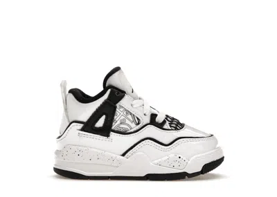 Pre-owned Jordan 4 Retro Se Diy Sneakers In White/black/volt In Multi