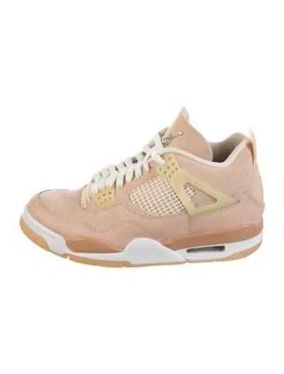 Pre-owned Jordan 4 Retro Shimmer Athletic Sneakers In Neutrals