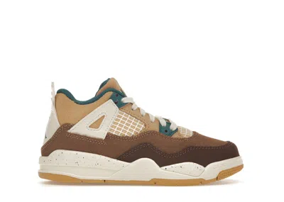Pre-owned Jordan 4 Retro Sneakers In Cacao Wow/geode Teal/ale Brown