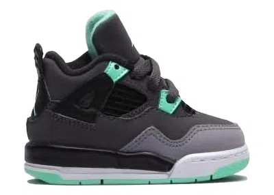 Pre-owned Jordan 4 Retro Sneakers In Dark Grey/green Glow/cement Grey