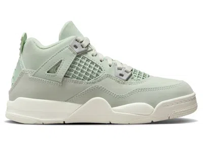 Pre-owned Jordan 4 Retro Sneakers In Seafoam/sail/metallic Silver In Multi