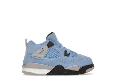 Pre-owned Jordan 4 Retro Sneakers In University Blue/tech Grey/white