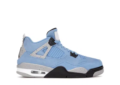 Pre-owned Jordan 4 Retro Sneakers In University Blue/tech Grey/white