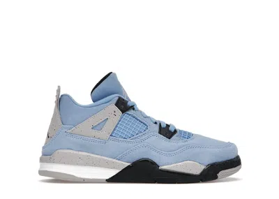 Pre-owned Jordan 4 Retro Sneakers In University Blue/tech Grey/white