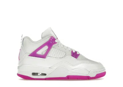 Pre-owned Jordan 4 Retro Sneakers In White/hyper Violet
