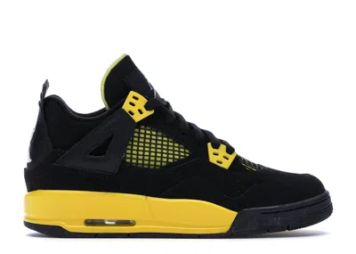 Pre-owned Jordan 4 Retro Thunder (2012) Sneakers In Black/white/tour Yellow