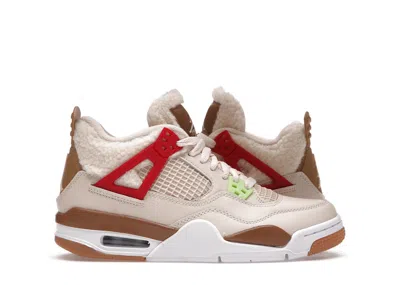 Pre-owned Jordan 4 Retro Where The Wild Things Are Sneakers In Pearl White/dark Driftwood/gym Red In Multi