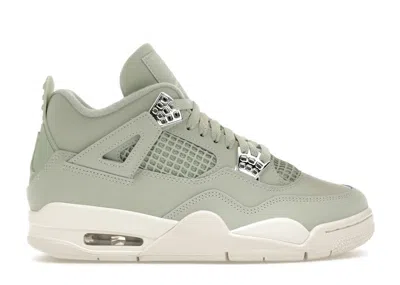 Pre-owned Jordan 4 Retro (women's) Sneakers In Seafoam/sail/metallic Silver