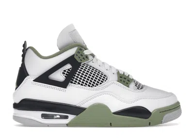 Pre-owned Jordan 4 Retro (women's) Sneakers In White/seafoam/dark Ash