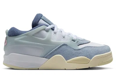 Pre-owned Jordan 4 Rm Ashen Slate Sneakers In White/prism Pink/diffused Blue