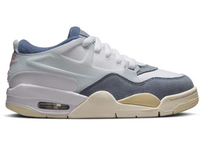 Pre-owned Jordan 4 Rm Ashen Slate Sneakers In White/prism Pink/diffused Blue