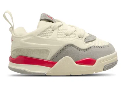 Pre-owned Jordan 4 Rm Fire Red Sneakers In Sail/college Grey/coconut Milk