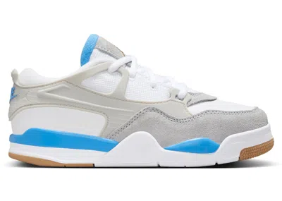 Pre-owned Jordan 4 Rm Legend Blue Sneakers In White/neutral Grey