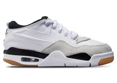 Pre-owned Jordan 4 Rm Military Black Sneakers In White/neutral Grey/gum Medium Brown In Multi