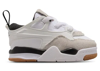 Pre-owned Jordan 4 Rm Military Black Sneakers In White/neutral Grey/gum Medium Brown In Multi