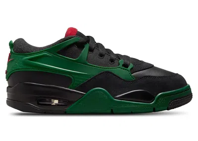Pre-owned Jordan 4 Rm Sneakers In Black/gorge Green/varsity Red In Multi