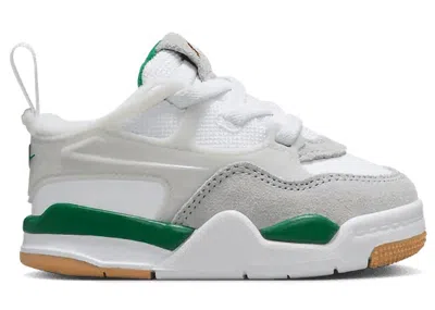 Pre-owned Jordan 4 Rm Sneakers In White/pine Green/neutral Grey