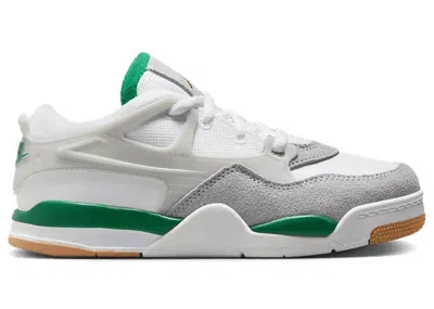 Pre-owned Jordan 4 Rm Sneakers In White/pine Green/neutral Grey