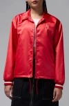 Jordan 40th Anniversary Water Repellent Satin Coach's Jacket In Red