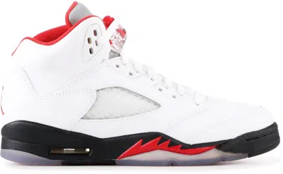 Pre-owned Jordan 5 Retro 2013 Sneakers In White/fire Red/black In Multi