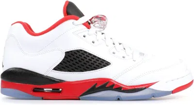 Pre-owned Jordan 5 Retro (2016) Sneakers In White/fire Red/black In Multi